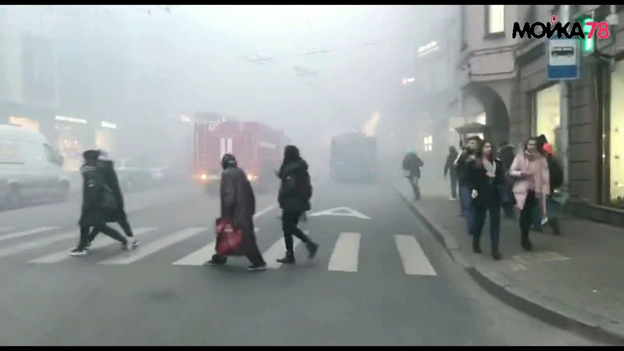 Пожар в Петербурге на Петроградке.