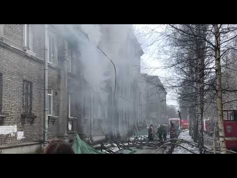 Пожар в доме 6 по Сестрорецкой улице в СПб, двое пострадавших