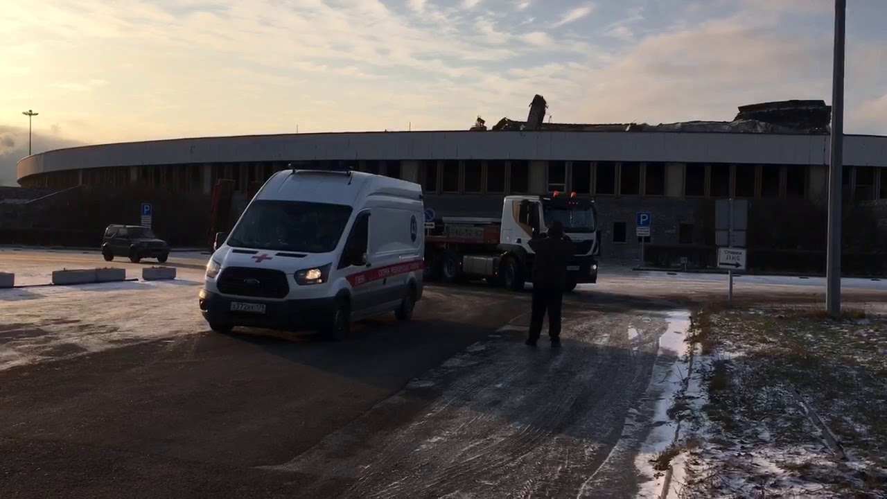 Видео с места сноса СКК